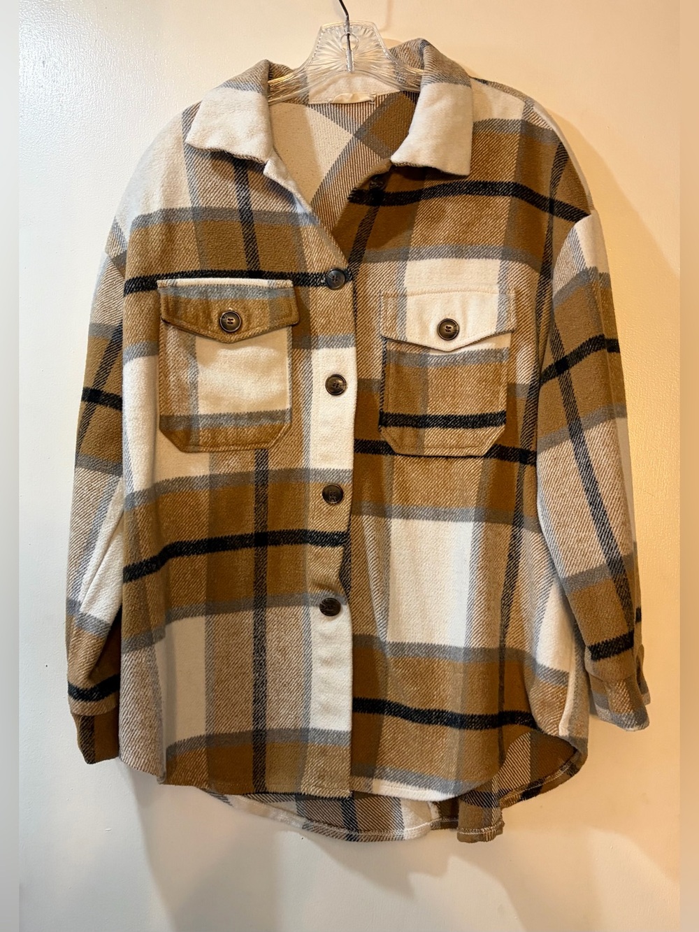 Altar'd State Plaid Shacket Womens Size L